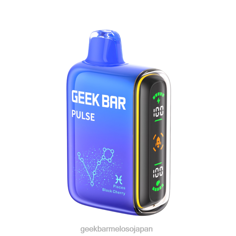 8RFPL58 Geek Bar Pulse 15,000 個の使い捨て電子タバコ 魚座ブラックチェリー | Geek Bar flavours