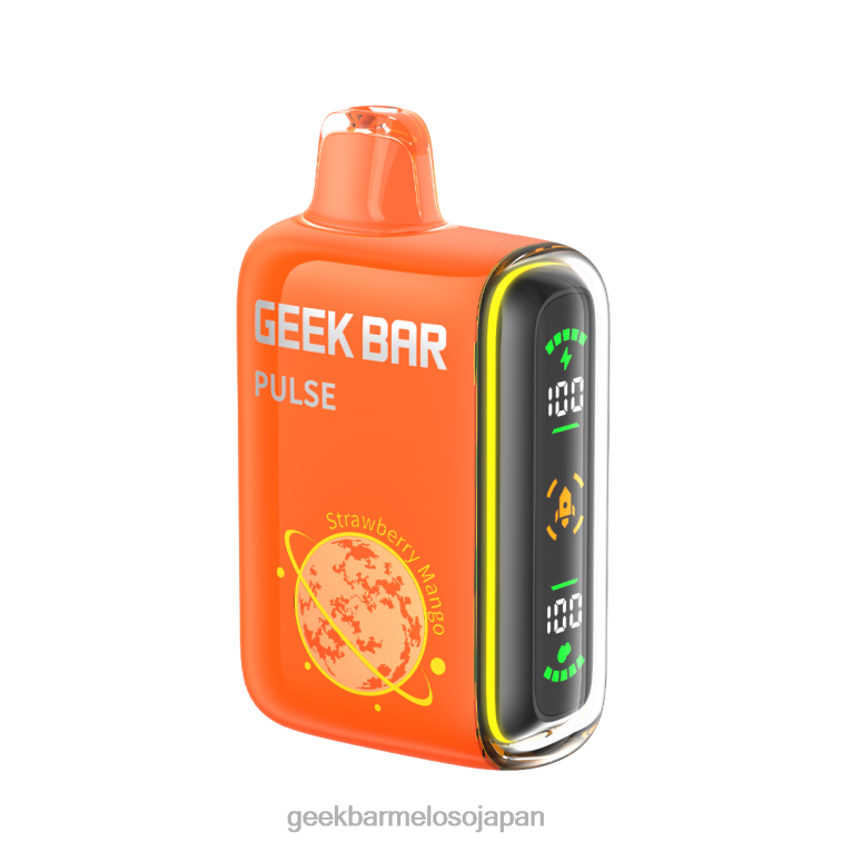 8RFPL63 Geek Bar Pulse 15,000 個の使い捨て電子タバコ ストロベリーマンゴー | geek vape アトマイザー