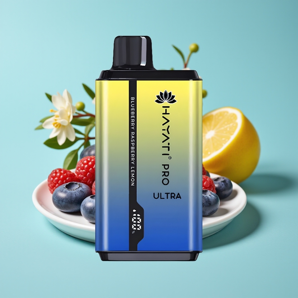 Hayati Pro Ultra 15000 ブルーベリー・ラズベリー・レモン 15000+パフ 850mAh 2×12ml 2% 49フレーバー