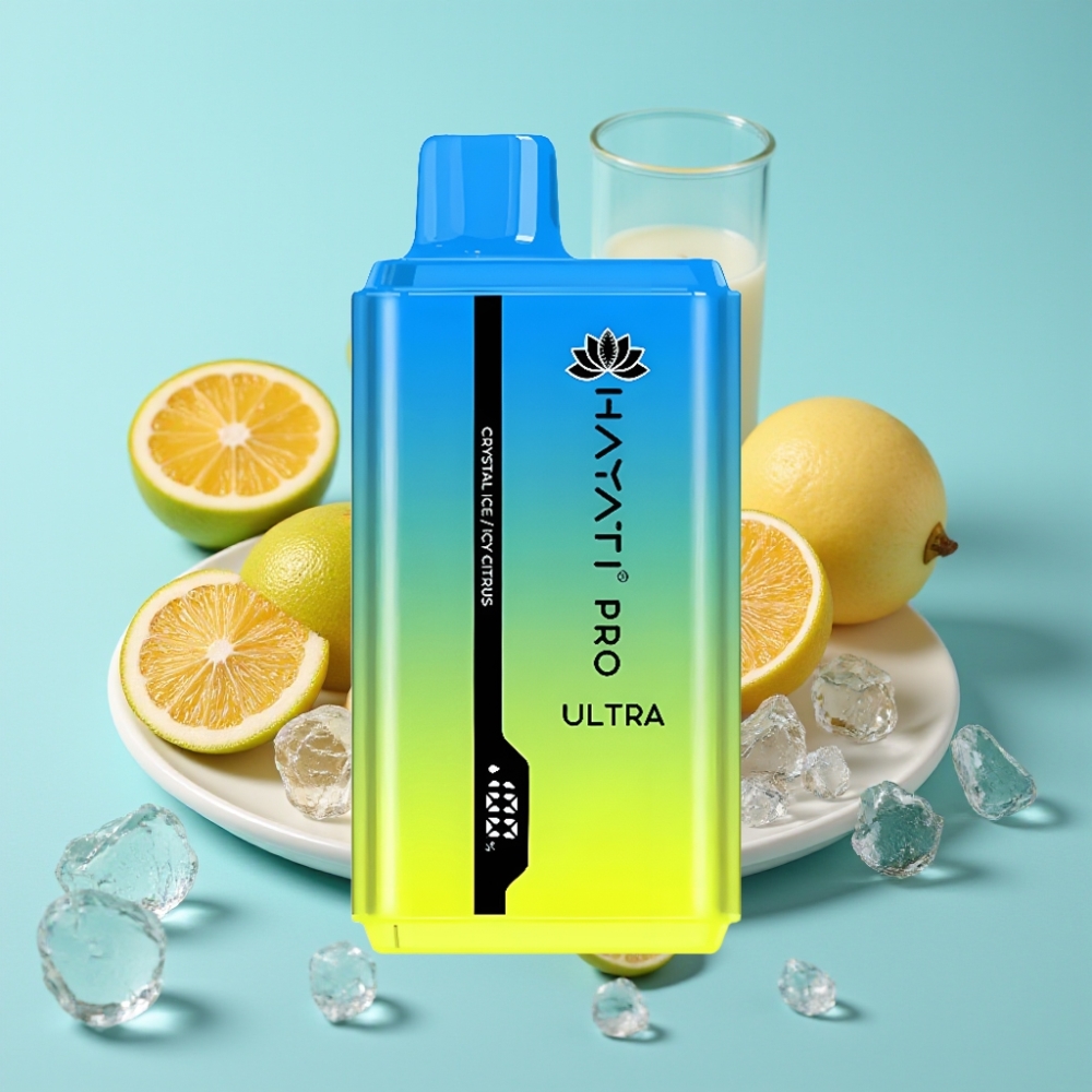 Hayati Pro Ultra 15000パフス クリスタルアイス・アイシーシトラス 850mAh/24ml/2%
