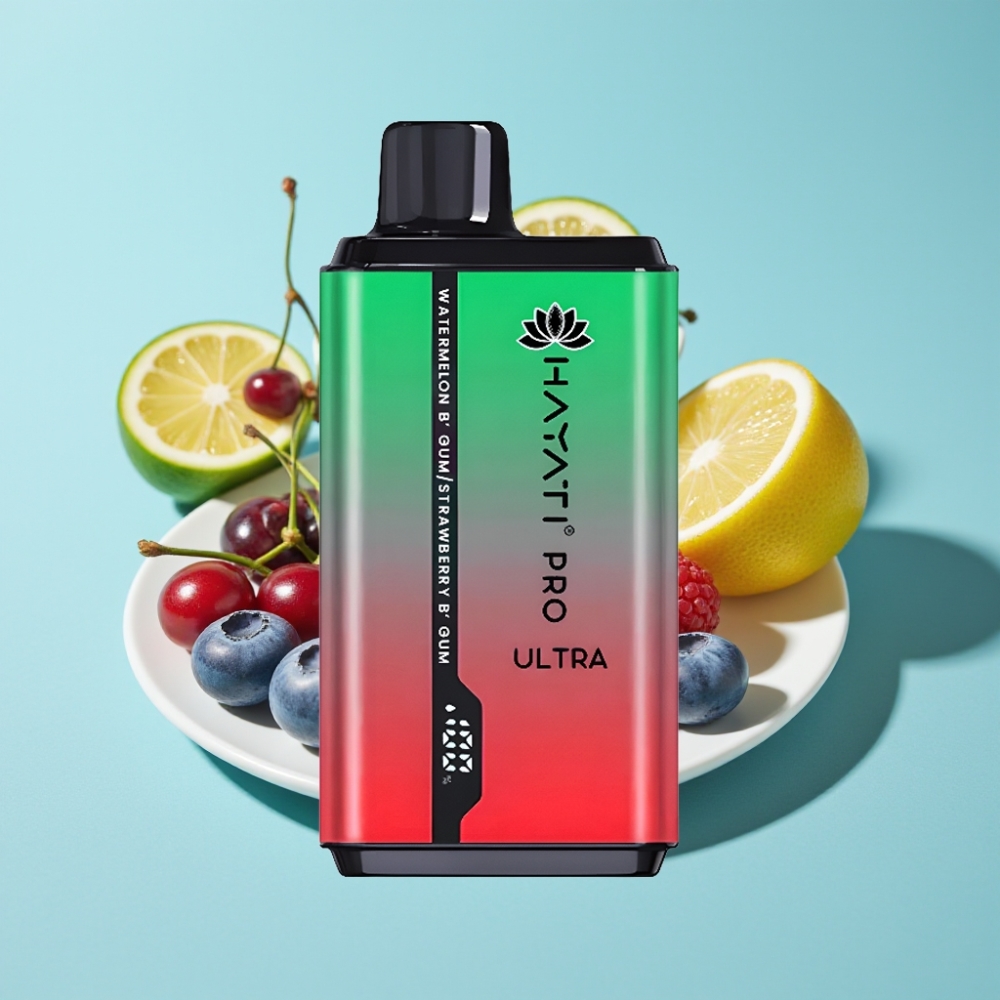 Hayati Pro Ultra 15000パフス ブルーベリーラズベリーチェリーレモン＆ブルーベリー 850mAh 2×12ml 2% 49フレーバー
