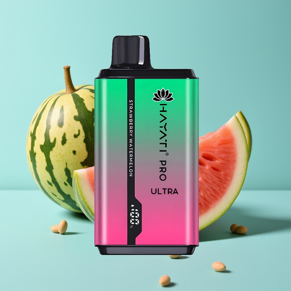 Hayati Pro Ultra 15000 Puffs ストロベリーワーターメロン 850mAh 2×12ml 2%