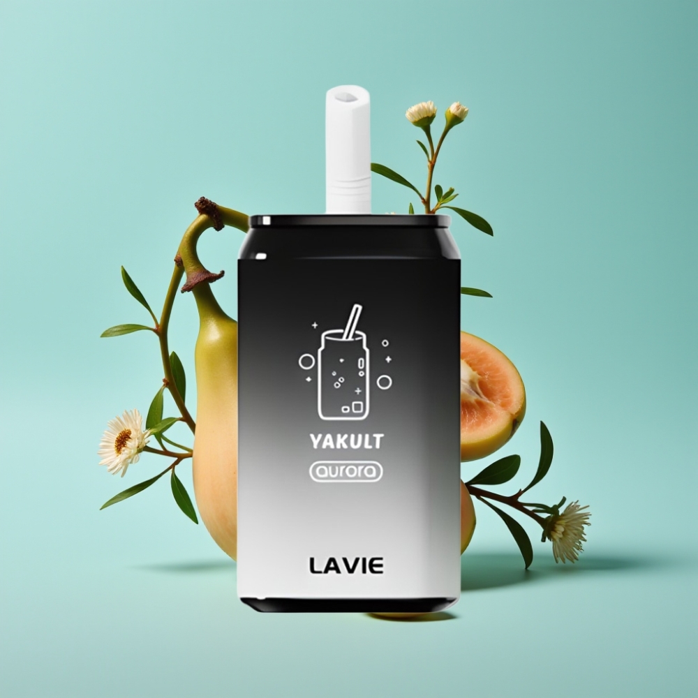 LAVIE Aurora 11000 Puffs ヤクルト味 重量:0.095kg サイズ:3.5×3.5×9cm ニコチン:0%/2%/5% 容量:22ML
