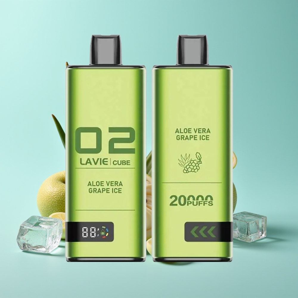 Lavie Cube 20000 Puffs 使い捨てベイプ アロエベラグレープアイス 28ML/600mAh/Type C