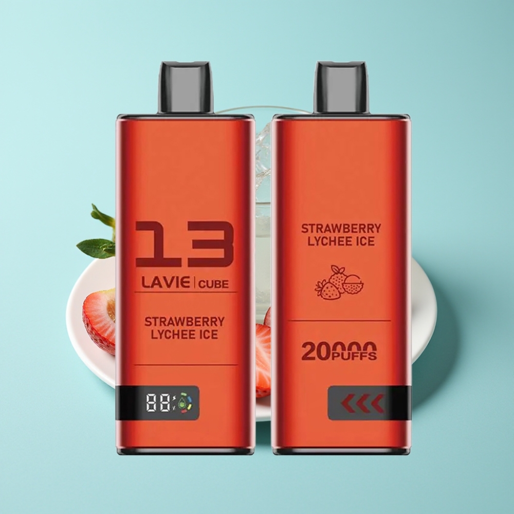 Lavie Cube 20000 Puffs 使い捨てベイプ ストロベリーライチアイス 28ml 5% 600mAh