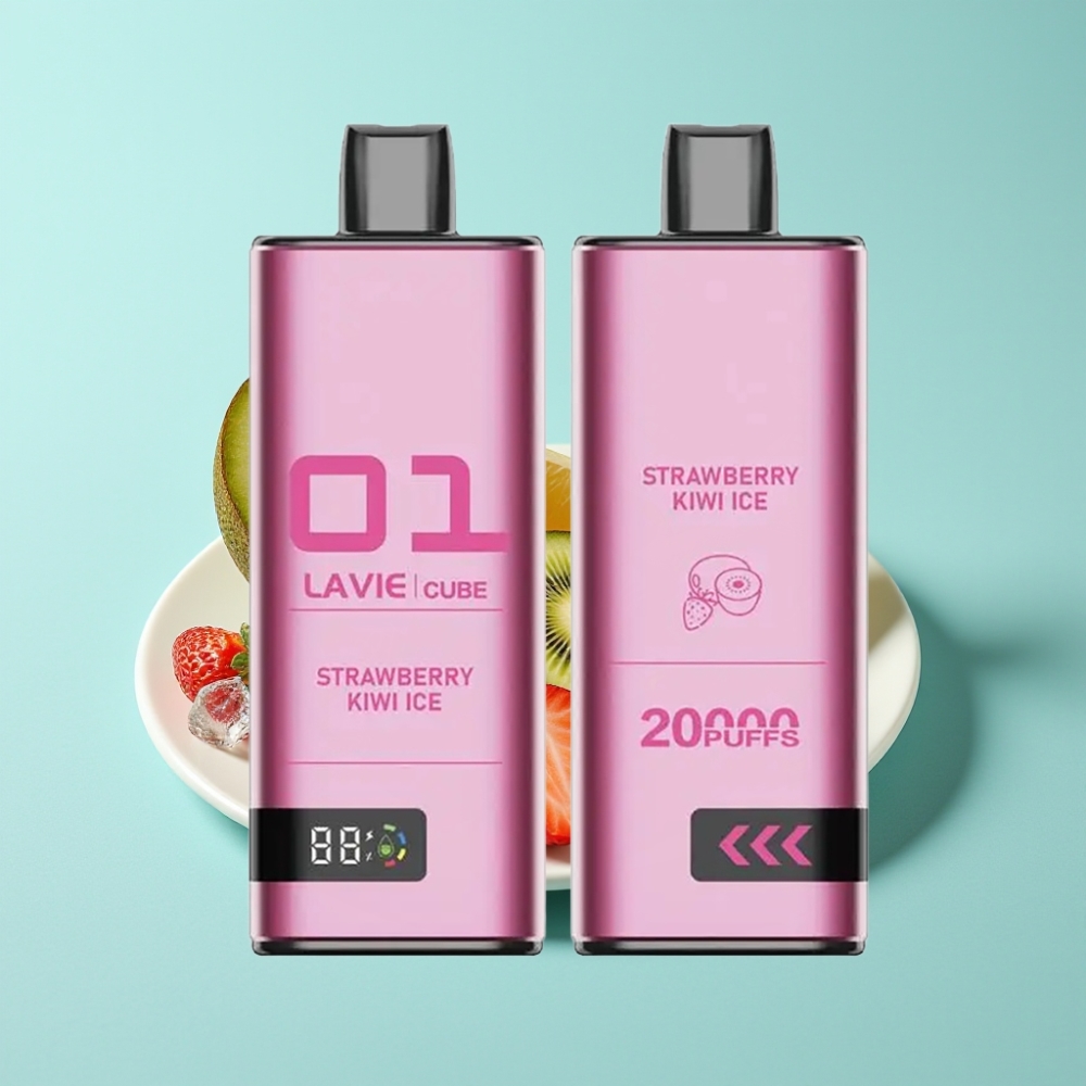 Lavie Cube 20000 Puffs 使い捨てベイプ ストロベリーキウアイス 28ml 5% 600mAh