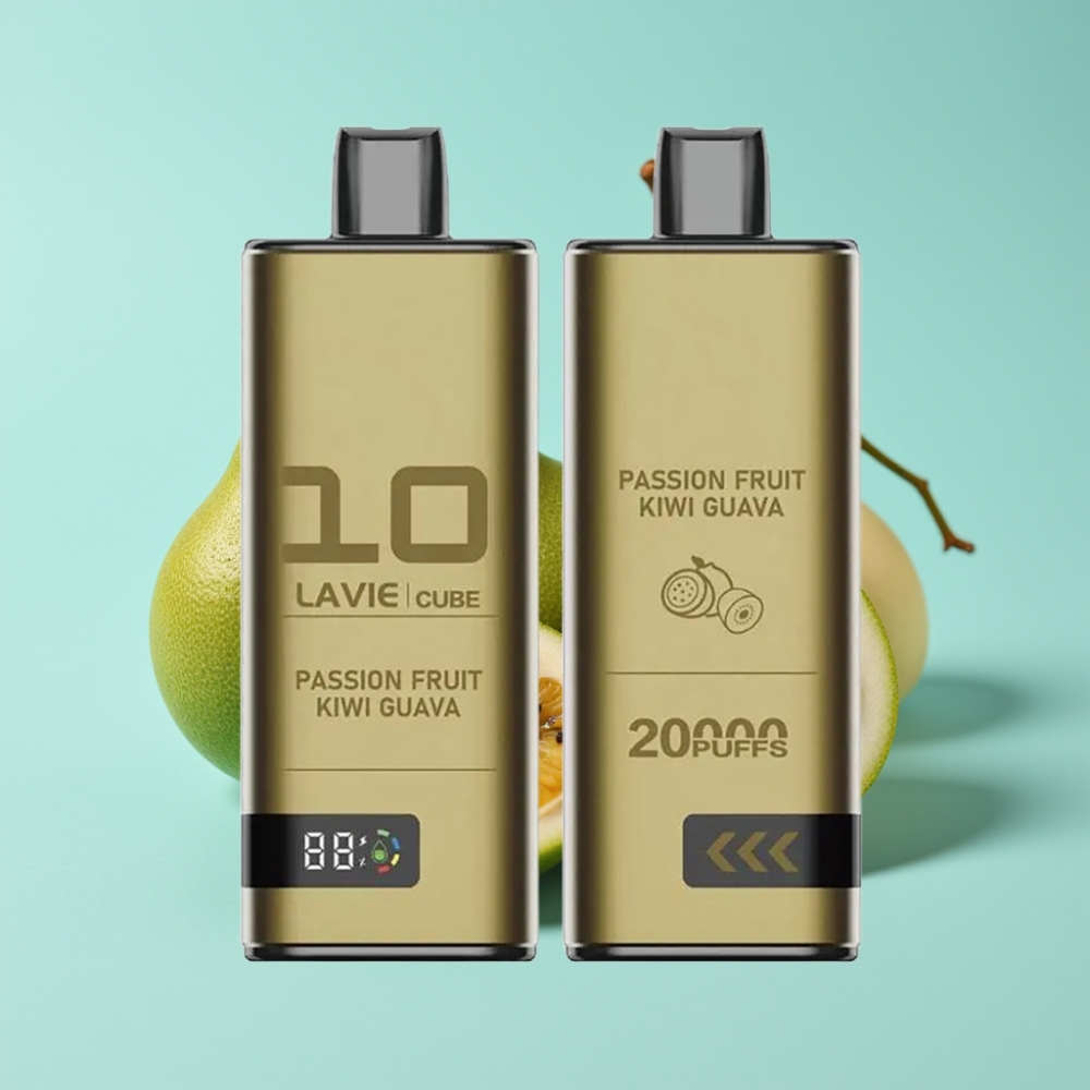 Lavie Cube 20000 Puffs 使い捨てベイプ パッションフルーツキウイグアバ 28ml 5% 600mAh