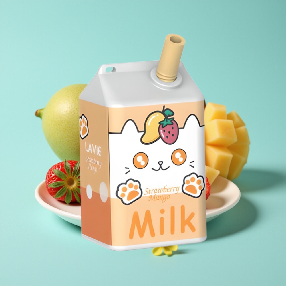 LAVIE Milk 7000 Puffs ストロベリーマンゴー ニコチン0%・2%・5% 16ML 600mAh