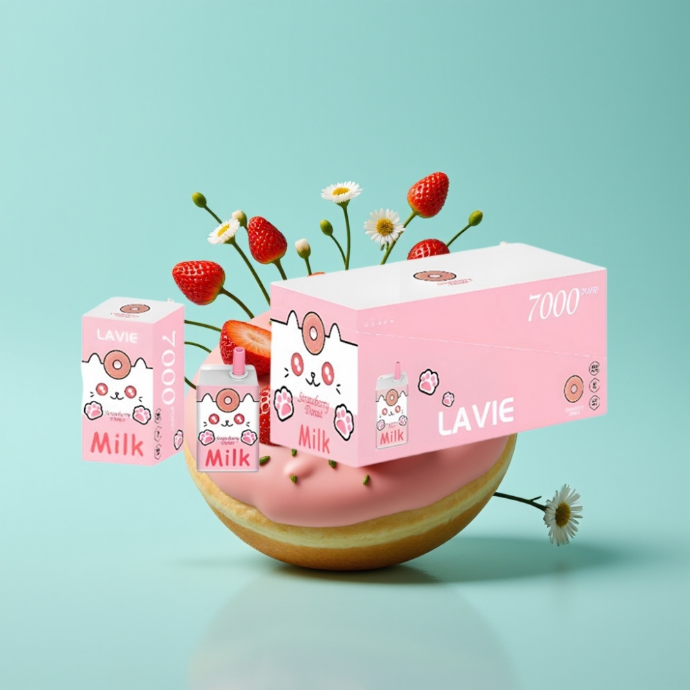 LAVIE Milk 7000 Puffs ストロベリードーナツ 16ML 600mAh Type C
