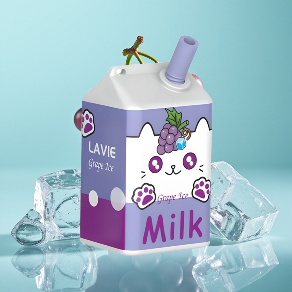 LAVIE Milk 7000 Puffs グレープアイス 16ML/600mAh/Type C vape shop online Japan