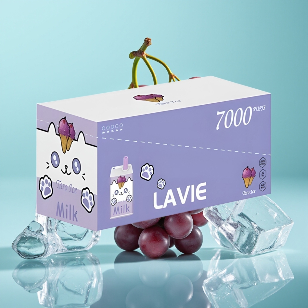 LAVIE Milk 7000 Puffs グレープアイス 16ML/600mAh/Type C vape shop online Japan
