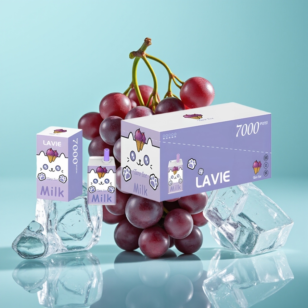 LAVIE Milk 7000 Puffs グレープアイス 16ML/600mAh/Type C vape shop online Japan