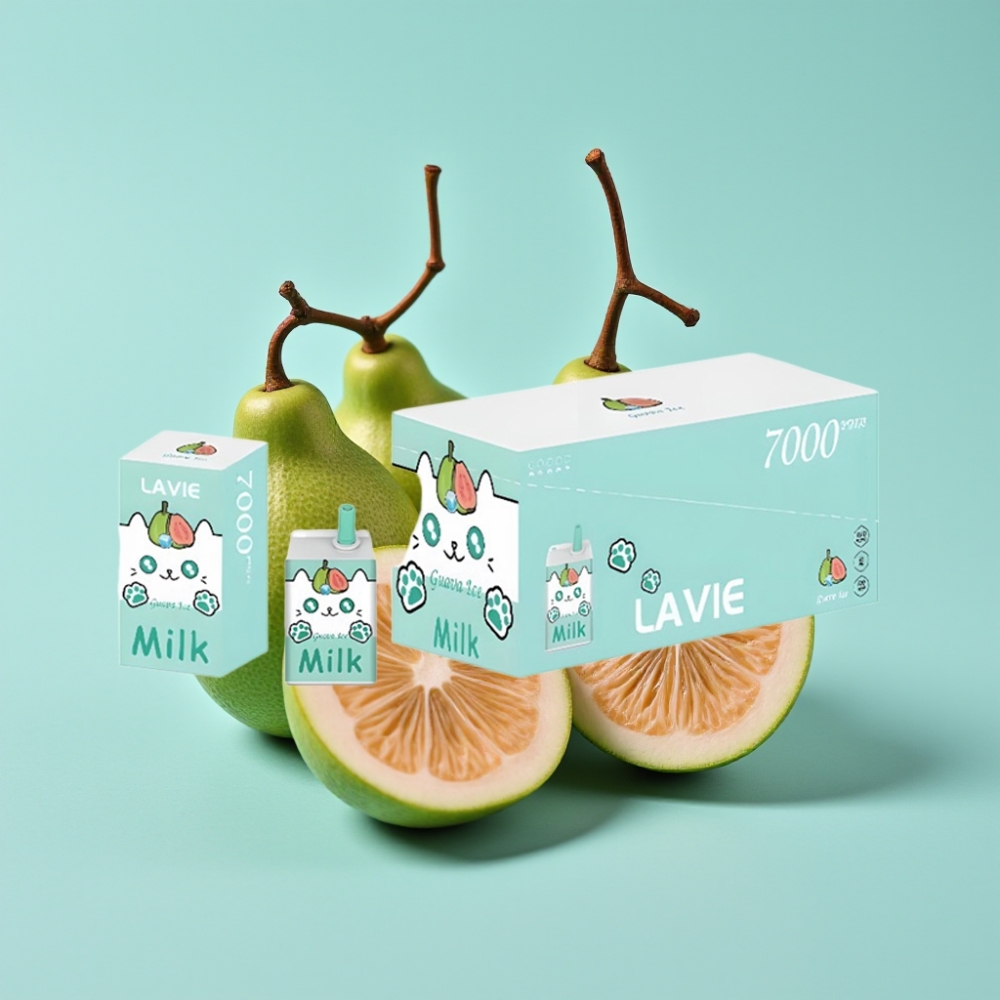 LAVIE Milk 7000 Puffs グアバアイス 16ML/600mAh/Type C充電 vape shop online Japan
