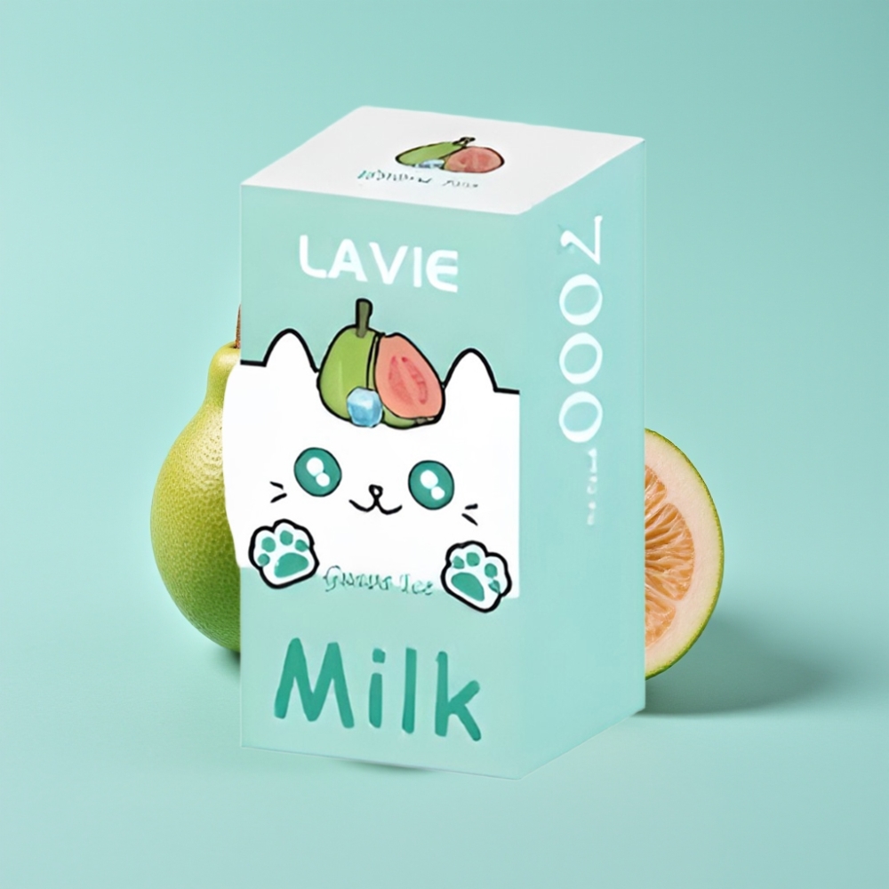 LAVIE Milk 7000 Puffs グアバアイス 16ML/600mAh/Type C充電 vape shop online Japan