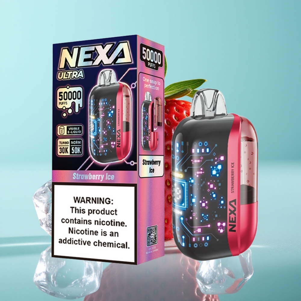 NEXA Ultra 50K 使い捨てベイプ ストロベリーアイス 20ml/800mAh/5% vape shop online Japan