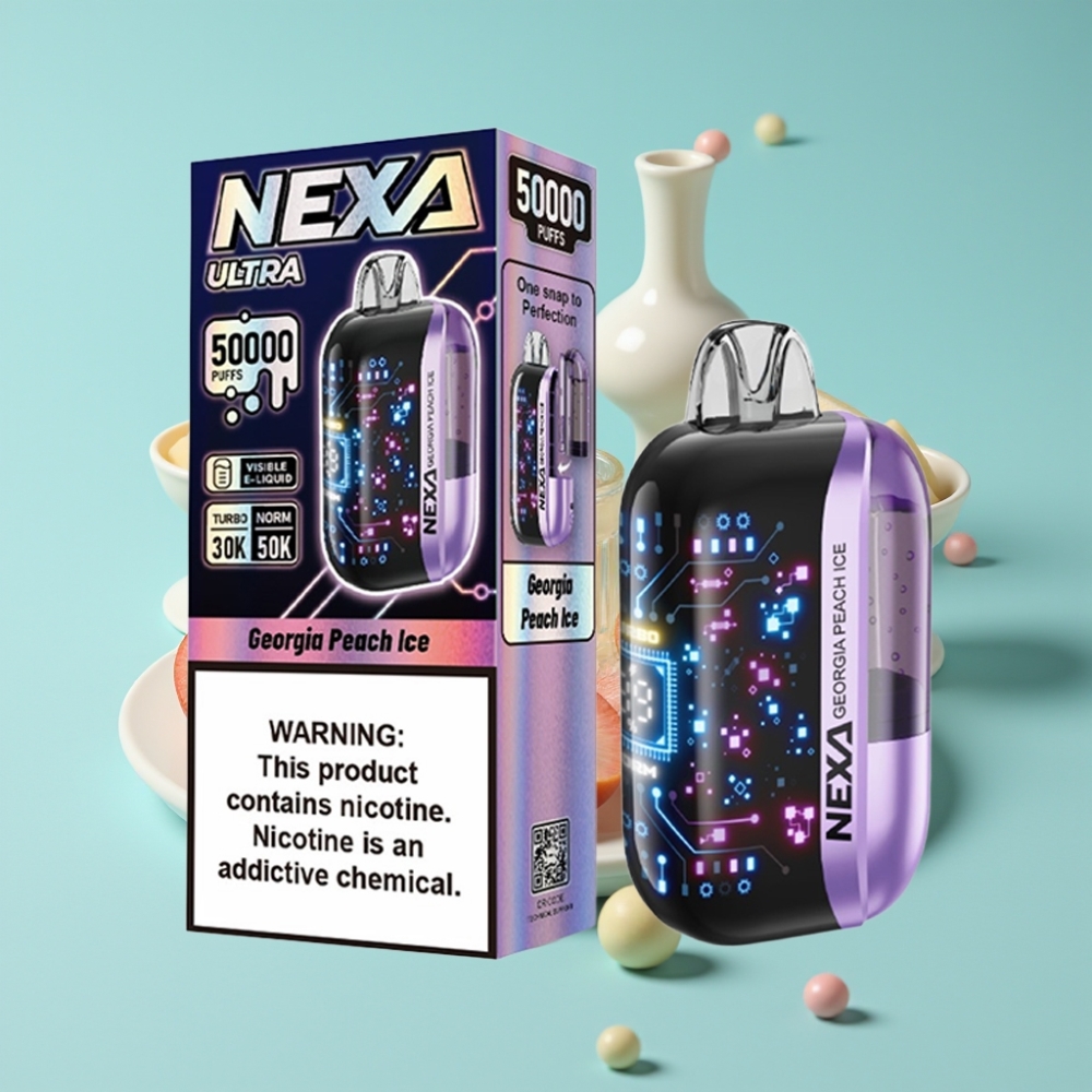 NEXA Ultra 50K 使い捨べイプ ジョージアピーチアイス 20ml 800mAh 5% vape shop online Japan